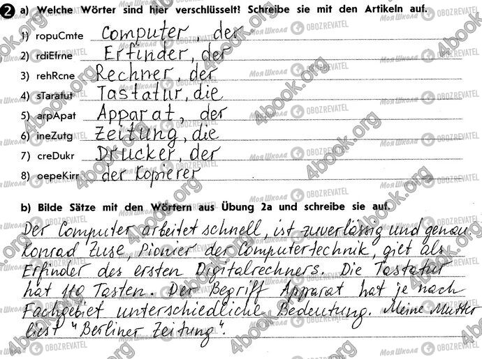 ГДЗ Німецька мова 10 клас сторінка Стр66 Впр2
